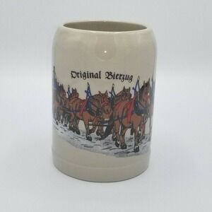 Vintage Original Bierzug Beer Mug Porcelain Horses Beer‎ Wagon German Beer